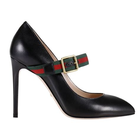 gucci black ankle strap high heels|Gucci heels black and gold.